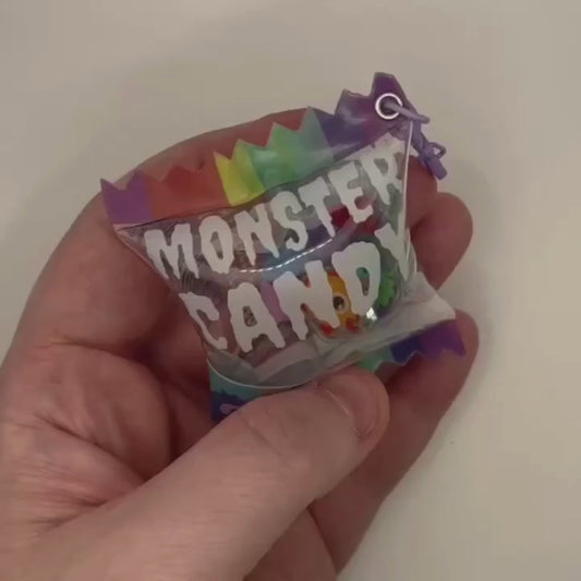 Monster Candy Keychain: Sweet Rainbow